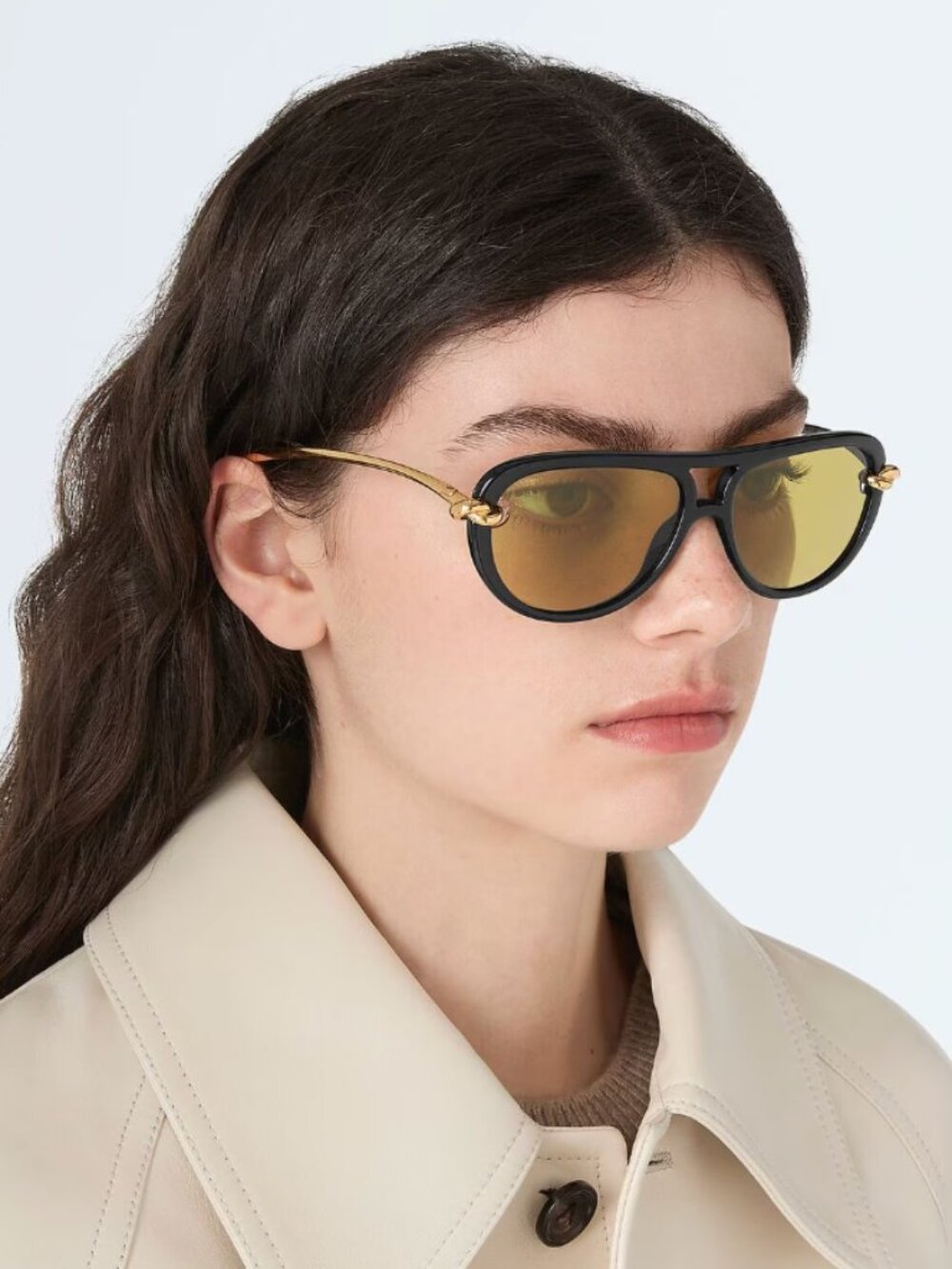 Bottega Veneta Knot Aviator Sunglasses